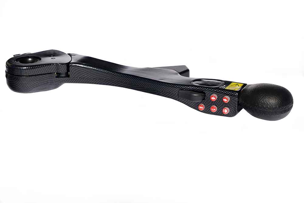 Brake Lever arm view with integrated keypad