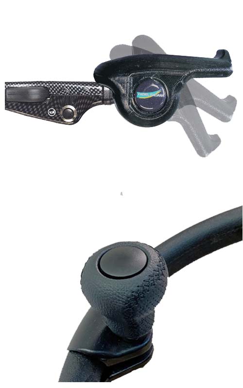 Bob drives with neuropathy using a Fadiel Ergonomic Radial Combined Brake & Accelerator with a Spinner Knob