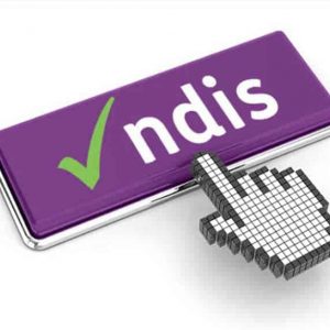 Tick NDIS with digital hand pointing to it
